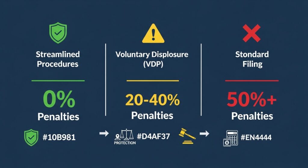 IRS compliance programme comparison for taxpayers who haven’t filed taxes in years