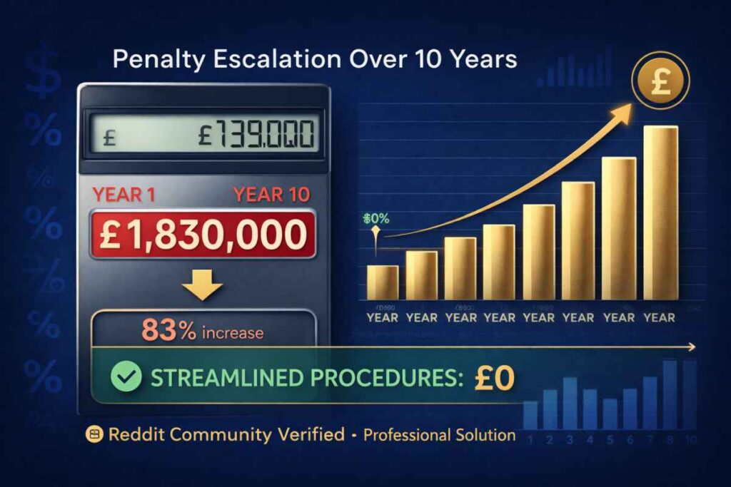 Comparison chart of unfiled taxes consequences showing 1.8M penalty exposure and IRS amnesty relief for 2026.