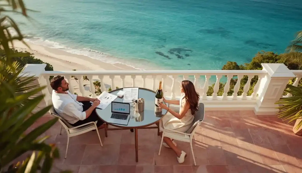 Bermuda best tax-free country 2026 — zero income tax lifestyle for HNWIs on famous pink sand beach by BermudaFin