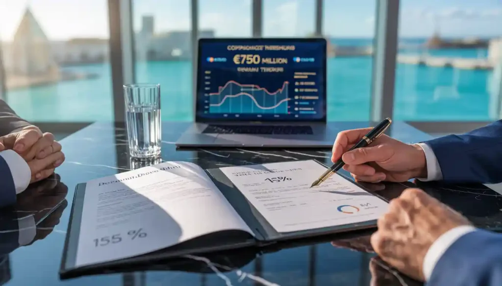 Bermuda Corporate Income Tax 2025 15% CIT rate and €750M revenue threshold analysis for global MNEs