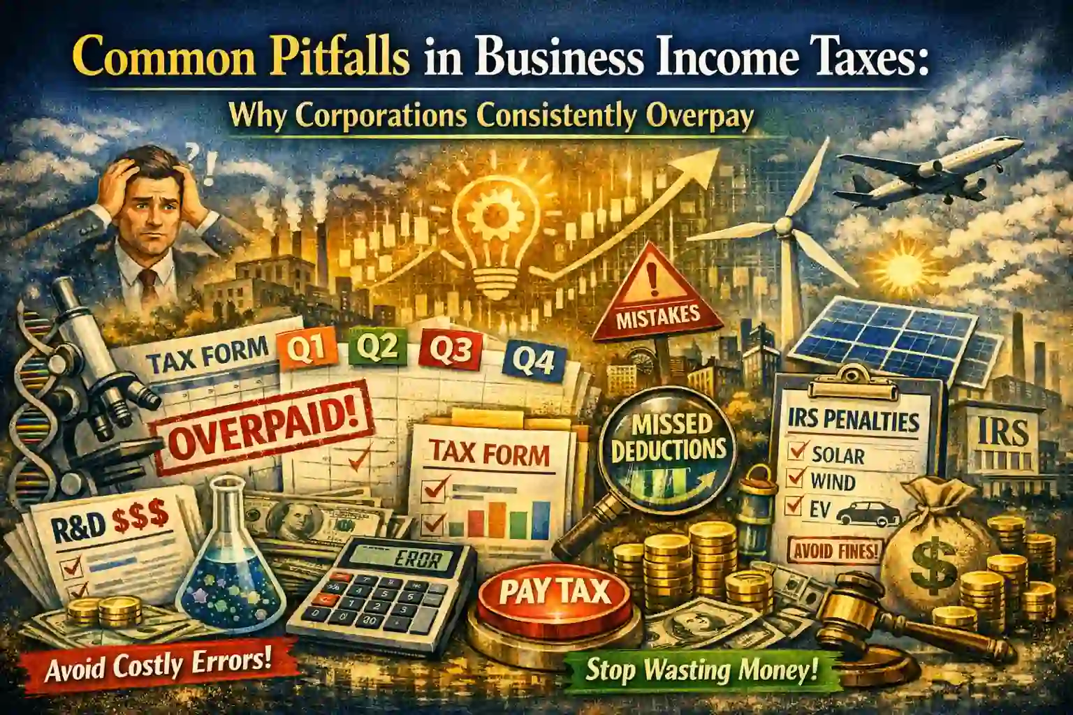 Common pitfalls in Business Income Taxes that lead to corporate overpayment.