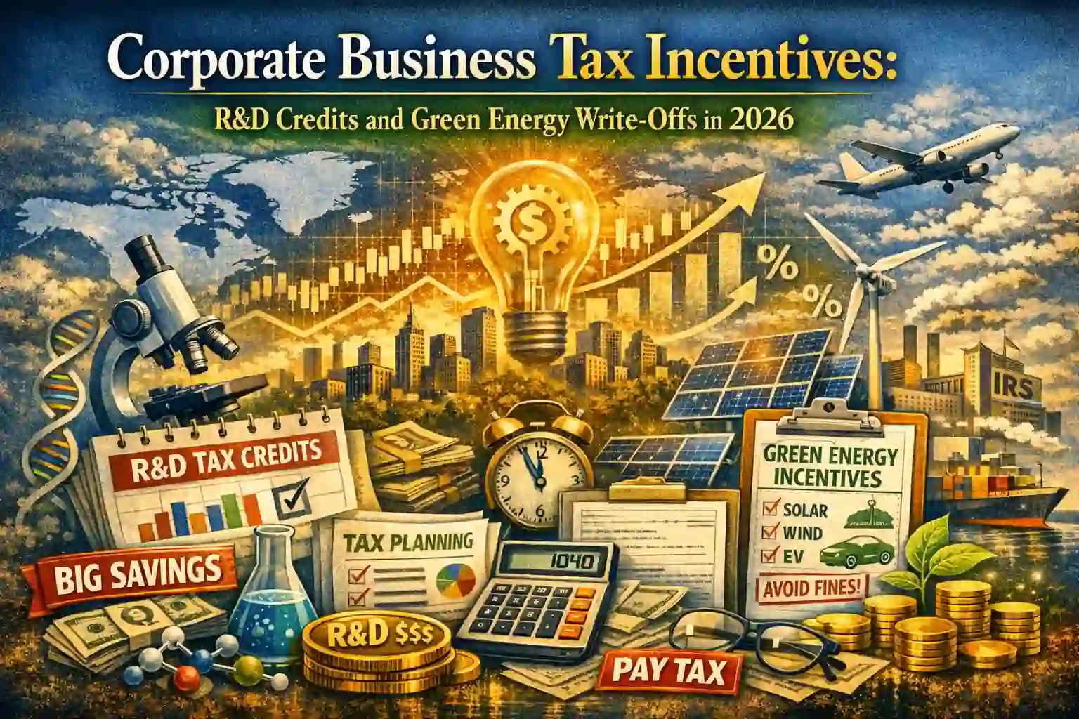 Comparison of Corporate Business Tax incentives and green energy credits.