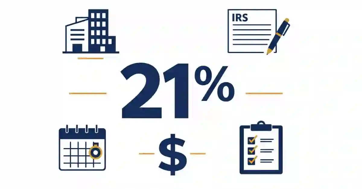 Businessman filing corporate tax documents online using digital software
