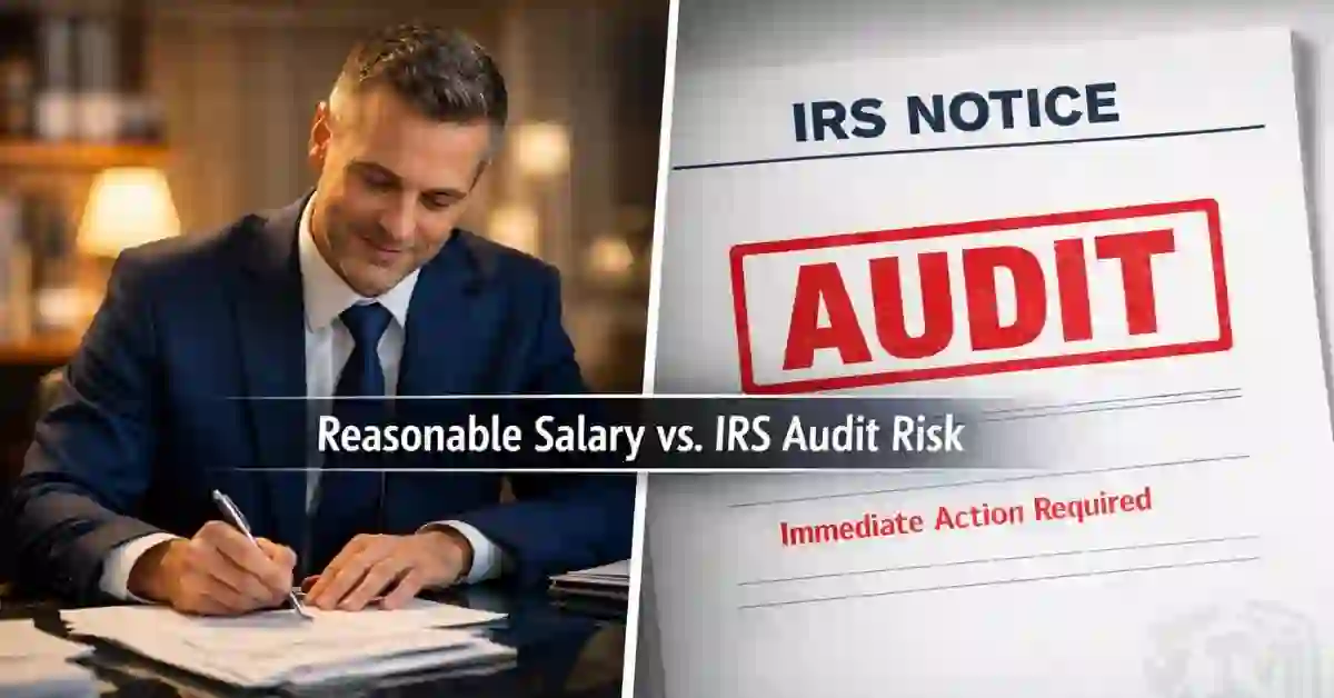 S-Corp owner reasonable salary compliance for Form 1120-S
filing versus IRS audit risk warning for sub S corporation
taxes in 2026