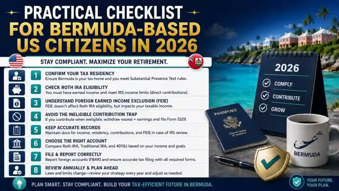 Practical retirement and tax checklist for Bermuda-based US citizens in 2026