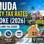Bermuda Property Tax Rates Pembroke 2026 guide showing Bermuda Land Tax, Annual Rental Value (ARV), and property tax planning.